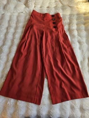 Zara Women's Cropped Wide Leg Pants